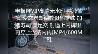 电报群VIP高清无水印 精液盛宴 变态老哥调教母狗堂妹 加精寿司 美足交 射逼上内裤里 再穿上含精内内[MP4/600MB]