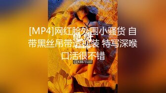 [MP4]网红脸外围小骚货 自带黑丝吊带透视装 特写深喉口活很不错