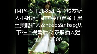 [MP4]STP26854 蓝色短发新人小姐姐！甜美笑容苗条！黑丝美腿扣穴&nbsp;&nbsp;从下往上视角插穴 双指插入猛扣 VIP0600