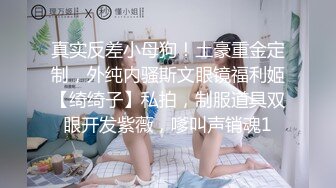 真实反差小母狗！土豪重金定制，外纯内骚斯文眼镜福利姬【绮绮子】私拍，制服道具双眼开发紫薇，嗲叫声销魂1