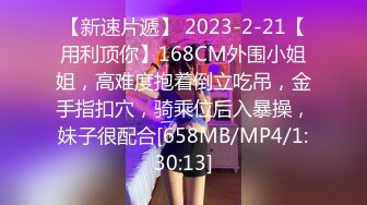 【新速片遞】 2023-2-21【用利顶你】168CM外围小姐姐，高难度抱着倒立吃吊，金手指扣穴，骑乘位后入暴操，妹子很配合[658MB/MP4/1:30:13]